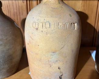 The family has put their owns prices on the pottery in this photo and they are firm prices so this piece will not be discounted