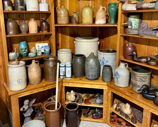 The family has put their owns prices on the pottery in this photo and they are firm prices so these pieces will not be discounted