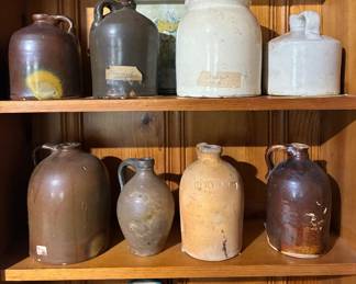The family has put their owns prices on the pottery in this photo and they are firm prices so these pieces will not be discounted
