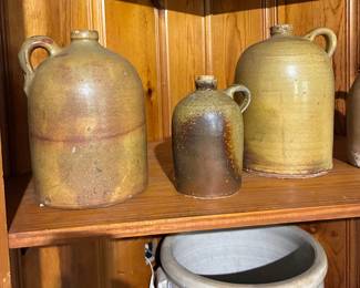 The family has put their owns prices on the pottery in this photo and they are firm prices so these pieces will not be discounted