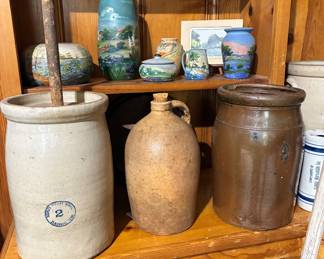 The family has put their owns prices on the pottery in this photo and they are firm prices so these pieces will not be discounted