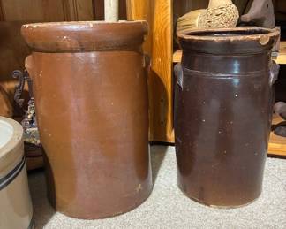 The family has put their owns prices on the pottery in this photo and they are firm prices so these pieces will not be discounted