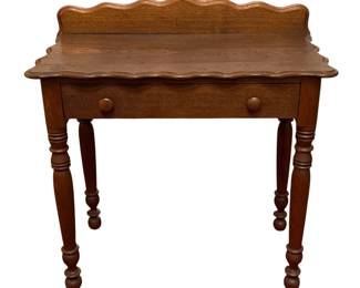 19th C. Victorian Scalloped Edge Writing Desk
