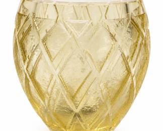 Art Deco DAUM NANCY FRANCE Diamond Vase