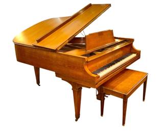 Classic Walnut Baby Grand Piano