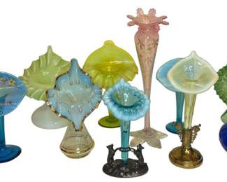 Large Collection of Victorian Art Glass, Uranium, Worlds Fair 1893