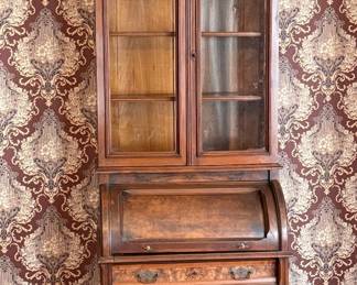 Early 1900's Victorian Cylinder Secretary Desk