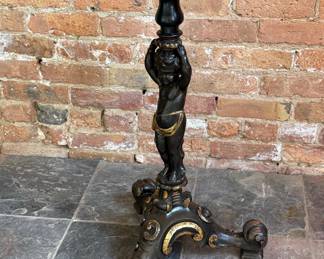 19th C Italian Full Body Cherub Pedestal Table
