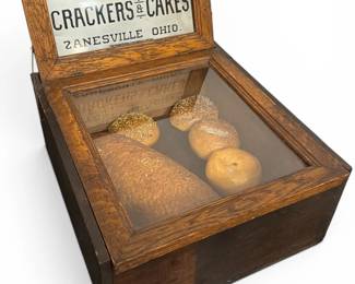 Early STOLZENBACHS Advertising General Store Display Case