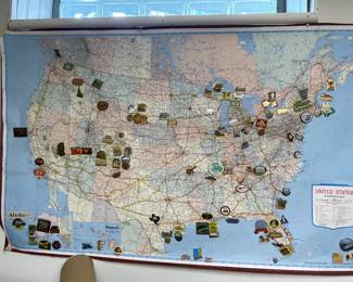 Map with pins from Car shows