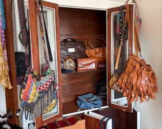 Eclectic handbag options.