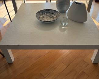 Custom large sq coffee table.