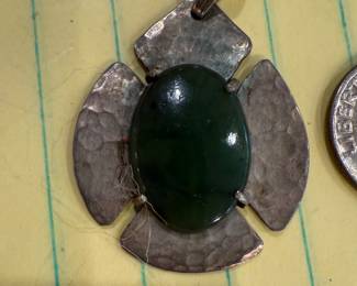 Green Stone Pendant $14.00