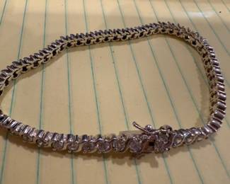 Sterling Silver Tennis Bracelet $45.00