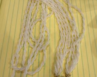 Multi Strand White Beaded Necklace $5.00