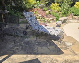 Wrought Iron Chaise Lounge Chair