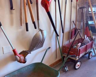 wagon, tools