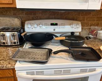 toaster, cookware