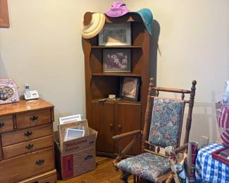 corner cabinet, frames, rocker
