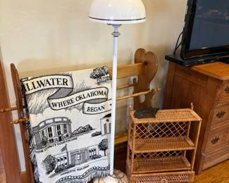 Stillwater throw, quilt rack, lamp