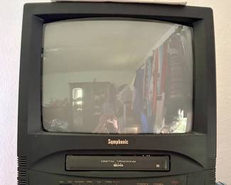 This Symphonic SC313A retro gaming CRT TV features a built-in VHS player.