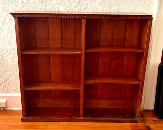 English Victorian Bookcase with dentil crown molding