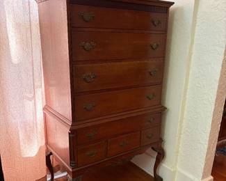 Early American Flat Top Cherry Highboy