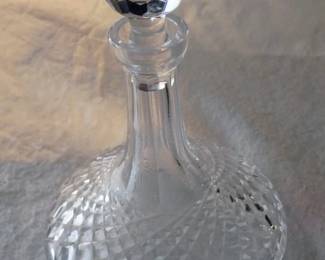 007 Crystal Ships Decanter with Faceted Ball Stopper