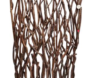 041 Teak Branch Room Divider with Builtin Uplights