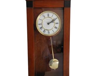 037 Ethan Allen Cherry Wood Pendulum Wall Clock