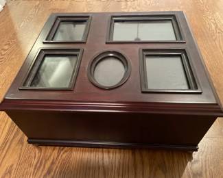 111 Cherry Wood MemoryKeepsake Box with Photo Frames