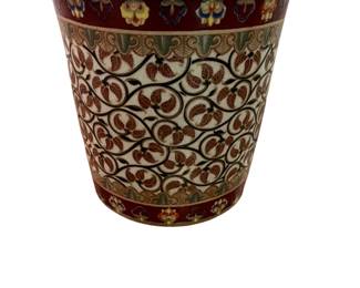 106 Asian Ceramic Floral Vine PlanterCache Pot