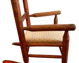 187 Childrens Vintage Wooden Rocking Chair