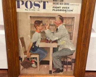 002 Norman Rockwell Saturday Evening Post Cover  May 19 1956 Framed