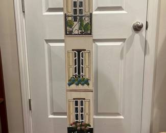021 Tall Wooden French Street Building Dcor Piece