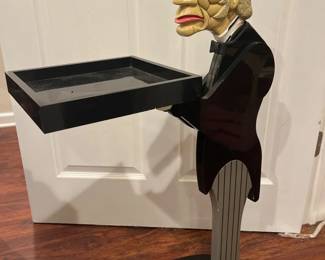 046 Vintage Butler Figurine Tray Stand