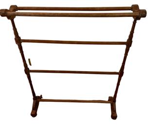 108 Antique Victorian Wooden QuiltTowel Rack