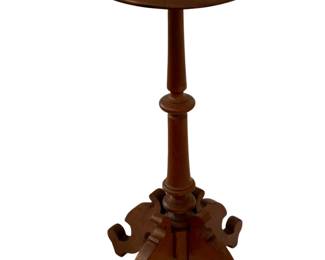 154 Victorian Walnut TiltTop Pedestal Plant Stand