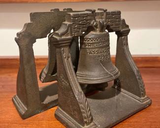 025 Liberty Bell Cast Iron Bookend Pair