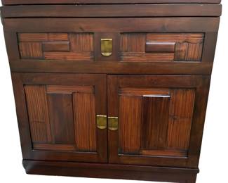 095 Chinese Rosewood Cabinet with Brass Hardware