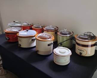 Vintage crock pots. Prices coming soon. 