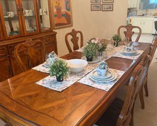 $2500 Dining table 6 chairs ( could seat 8) and china cabinet.
