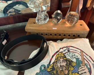 Paperweights, Belts 