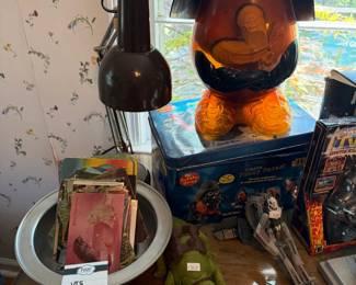 Vtg Postcards, Desk Lamp 