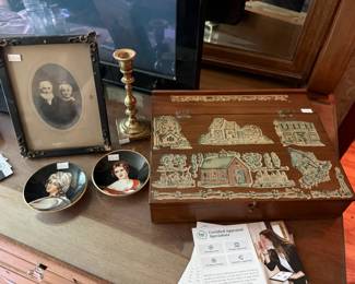 Vtg Frames, Candlestick Holders 