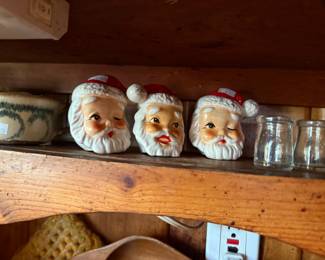 Santa Vtg Glassware 