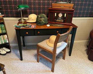 Wooden Desk, Desk Lamp