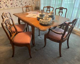 52 Piece Mikasa China Set, Dining Table, Dining Chairs