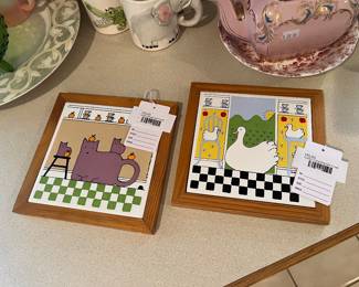 Ducks in the Kitchen Trivet, Wood Cat Trivet