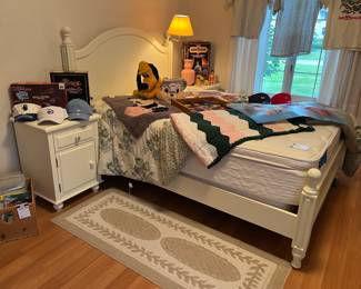 Rugs, White Nightstand